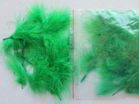1/4 oz Emerald Green  1-3" Turkey Marabou Loose Feathers 50-70 Pieces