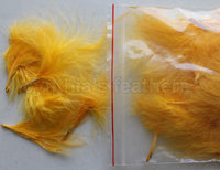 1/4 oz Gold Yellow  1-3" Turkey Marabou Loose Feathers 50-70 Pieces