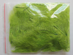 1/4 oz Lime Green  1-3" Turkey Marabou Loose Feathers 50-70 Pieces