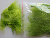 1/4 oz Lime Green  1-3" Turkey Marabou Loose Feathers 50-70 Pieces