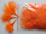 1/4 oz Orange  1-3" Turkey Marabou Loose Feathers 50-70 Pieces