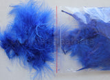 1/4 oz Royal Blue  1-3" Turkey Marabou Loose Feathers 50-70 Pieces