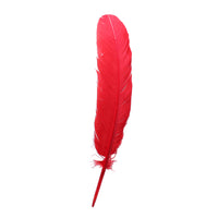 Turkey Feathers, Red Turkey Round Quill Feathers 10-12 inches 20 Pieces
