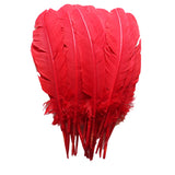 Turkey Feathers, Red Turkey Round Quill Feathers 12-14 inches 20 Pieces SKU: 6A12