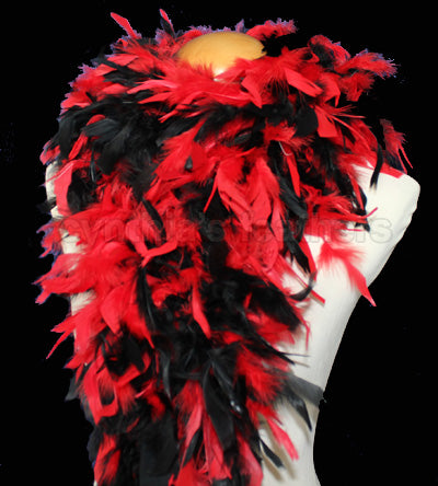100 Grams Red/Black Mix Chandelle Feather Boa