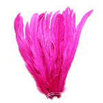 25pcs 12-14" Fuschia Bleach-Dyed Rooster Coque Tail Feathers