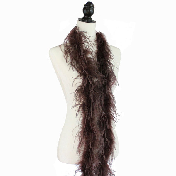 1 ply 72" Chocolate Brown Ostrich Feather Boa