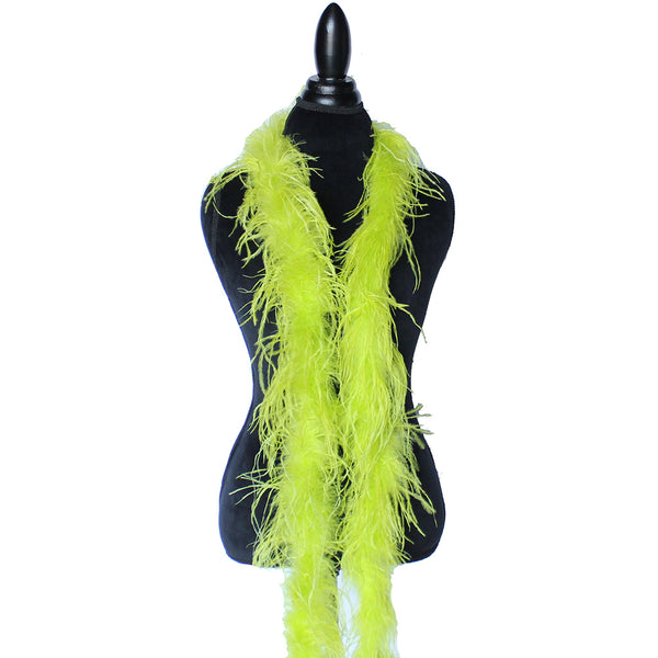 1 ply 72" Chartreuse Green Ostrich Feather Boa