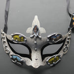 Venetian Mask, Black  Classic Venetian Masquerade Mask 2Q2A  SKU: 6C52