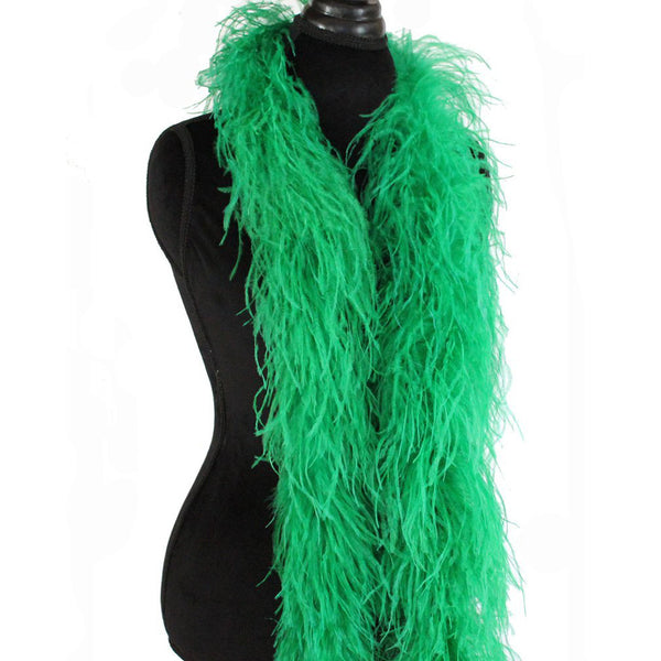 3 ply 72" Emerald Green Ostrich Feather Boa