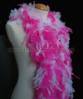 45 Grams White/Hot Pink Mix Chandelle Feather Boa