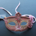 Venetian Mask, Dusty Rose  Venetian Floral Masquerade Mask 5P8A  SKU: 6D22