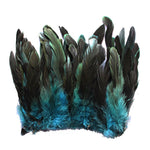 16 Grams (0.6 ozs) 6-8" Half Bronze Teal Schlappen Coque Rooster Tail Feathers, ~100 pcs