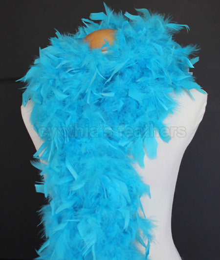 80 Grams Turquoise Chandelle Feather Boa