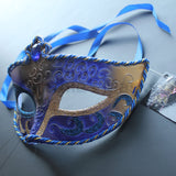 Venetian Mask, Blue  Venetian  Masquerade Mask 8A3A  SKU: 6C21