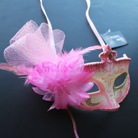 Venetian Mask, Dusty Rose  Floral Venetian  Masquerade Mask 8G8A SKU: 6C51