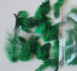 12g (0.42oz) Emerald Green 1~4" Guinea Hen Plumage Feathers