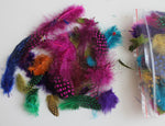 12g (0.42oz) Mix of 14 Colors 1~4" Guinea Hen Plumage Feathers
