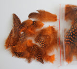 12g (0.42oz) Orange 1~4" Guinea Hen Plumage Feathers
