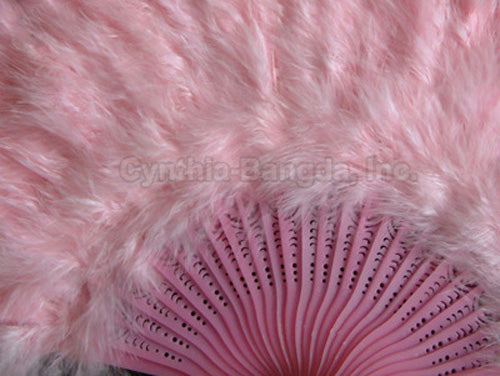 Feather Fan, Baby Pink Marabou Feather Fan 11 x 20 – Cynthias