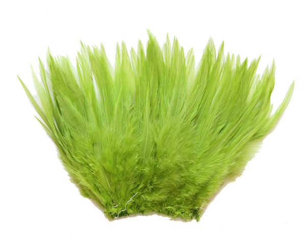 5-7" Lime Green Rooster Saddle Feathers for Crafting, Headpiece,  ~9g, 0.32Oz