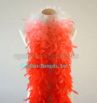 65 Grams Red Transition Chandelle Feather Boa