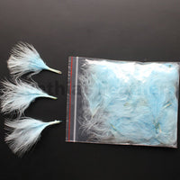 1/4 oz Aqua Blue 1-3" Turkey Marabou Loose Feathers 50-70 Pieces