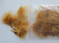 1/4 oz Ginger  1-3" Turkey Marabou Loose Feathers 50-70 Pieces