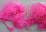 1/4 oz Hot Pink  1-3" Turkey Marabou Loose Feathers 50-70 Pieces