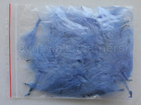 1/4 oz Light Blue  1-3" Turkey Marabou Loose Feathers 50-70 Pieces