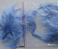 1/4 oz Light Blue  1-3" Turkey Marabou Loose Feathers 50-70 Pieces