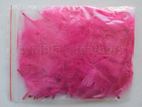 Mauve Pink 1/4 oz Lime Green  1-3" Turkey Marabou Loose Feathers 50-70 Pieces