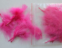 Mauve Pink 1/4 oz Lime Green  1-3" Turkey Marabou Loose Feathers 50-70 Pieces