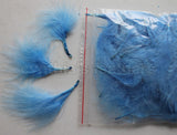 1/4 oz Periwinkle  1-3" Turkey Marabou Loose Feathers 50-70 Pieces
