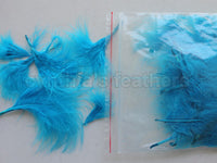 1/4 oz Turquoise  1-3" Turkey Marabou Loose Feathers 50-70 Pieces