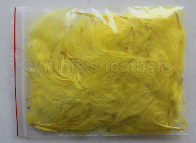 1/4 oz Yellow  1-3" Turkey Marabou Loose Feathers 50-70 Pieces