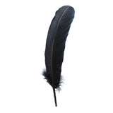 Turkey Feathers, Black Turkey Round Quill Feathers 12-14 inches 20 Pieces SKU: 6A12