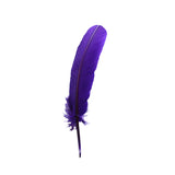 Turkey Feathers, Purple Turkey Round Quill Feathers 10-12 inches 20 Pieces