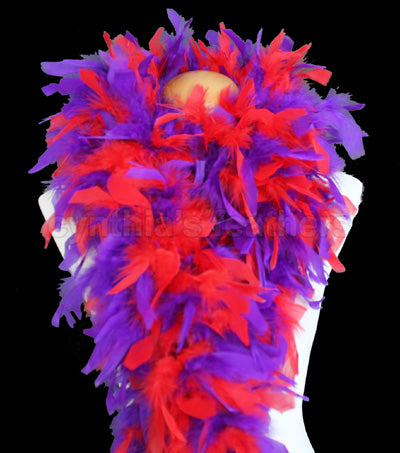 100 Grams Red/Purple Mix Chandelle Feather Boa