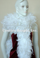 180 Grams White With Silver Tinsel Chandelle Feather Boa