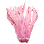 25pcs 10-12" Baby Pink Bleach-Dyed Rooster Coque Tail Feathers
