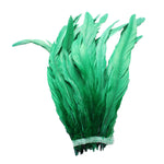 25pcs 10-12" Emerald Green Bleach-Dyed Rooster Coque Tail Feathers