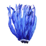 25pcs 10-12" Royal Blue Bleach-Dyed Rooster Coque Tail Feathers