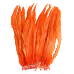 25pcs 14-16" Orange Bleach-Dyed Rooster Coque Tail Feathers