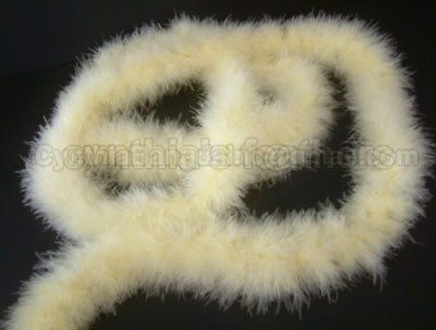 75 Grams Cream Yellow  Marabou Feather Boa