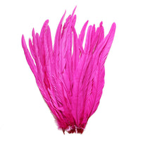 25pcs 16-18" Fuschia Bleach-Dyed Rooster Coque Tail Feathers