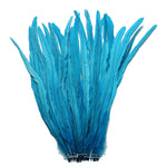25pcs 16-18" Turquoise Bleach-Dyed Rooster Coque Tail Feathers
