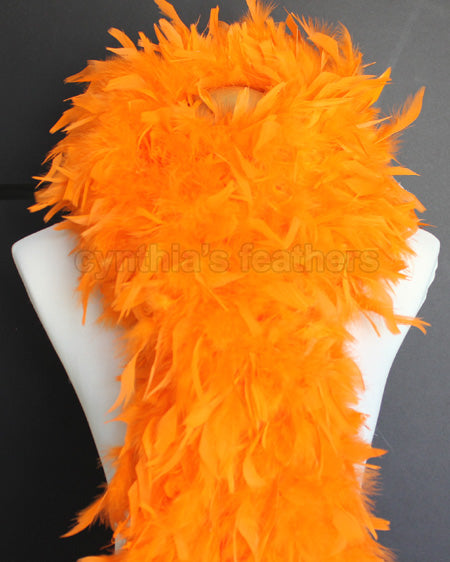 180 Grams Orange Chandelle Feather Boa