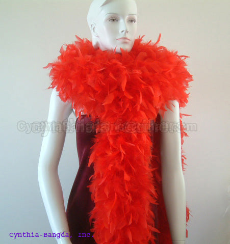 180 Grams Red Chandelle Feather Boa
