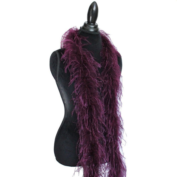 1 ply 72" Wine Ostrich Feather Boa